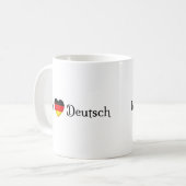 Mug "I Heart German" Favori Language School Sujet (Devant gauche)