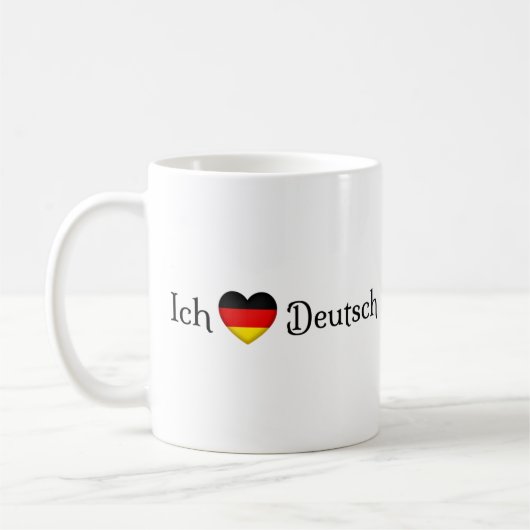 Mug "I Heart German" Favori Language School Sujet (Gauche)