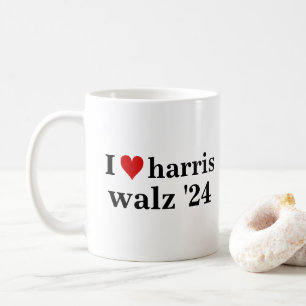 Mug i heart harris walz président des élections de 202