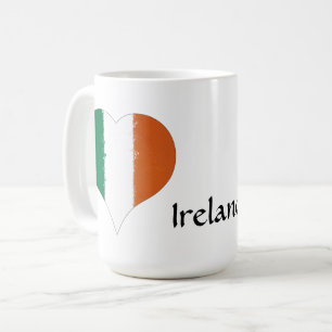 Mug I Heart Ireland Tricolor Irlandais Tricolor