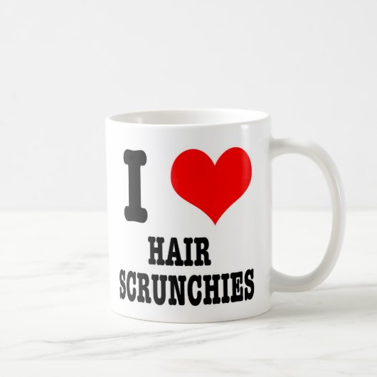 Mug I HEART (LOVE) cheveux scrunchies (Droite)