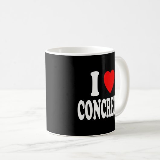 Mug I Heart Love Concrete Project Manager Concrete Wor (Devant droit)
