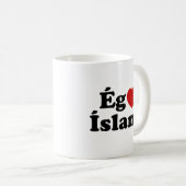 Mug I Heart (Love) Islande [Ég Elska Ísland] Islandais (Devant droit)
