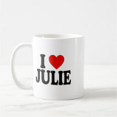 Mug I Heart Love Julie _1 (Gauche)