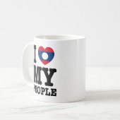 Mug I Heart (Love) My Lao People (Devant gauche)