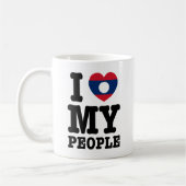Mug I Heart (Love) My Lao People (Gauche)