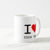 Mug I Heart Love Template (Devant droit)