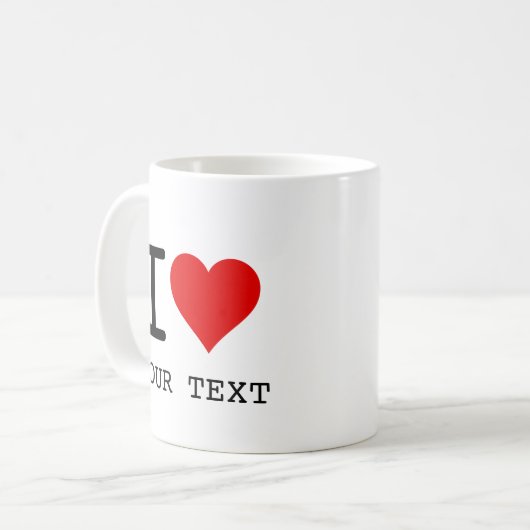 Mug I Heart Love Template (Devant gauche)