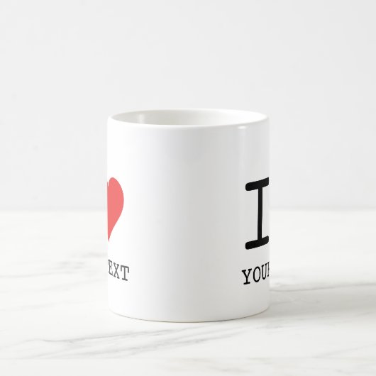 Mug I Heart Love Template (Centre)