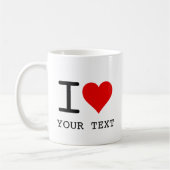 Mug I Heart Love Template (Gauche)
