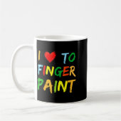 Mug I Heart Love To Finger Paint I'm Paint Cute Couple (Gauche)