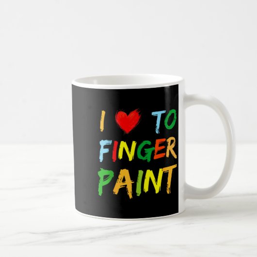 Mug I Heart Love To Finger Paint I'm Paint Cute Couple (Droite)