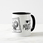 Mug I Heart My Maltese Bold Pop Art Or Your Photo (Devant droit)