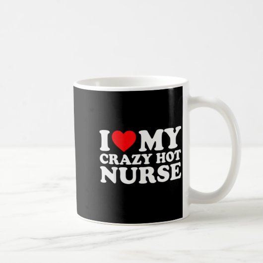 Mug I Heart My Nurse Husband Wife Funny Matching Coupl (Droite)