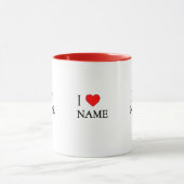 Mug I heart name (customisable) (Centre)