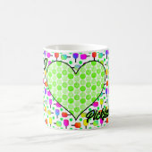 Mug I Heart Pickleball Green Pickleball Coeur rempli (Centre)