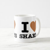 Mug I Heart Sharts (Devant droit)
