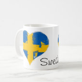 Mug I Heart Suède Drapeau suédois (Devant gauche)