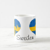 Mug I Heart Suède Drapeau suédois (Centre)