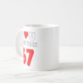 Mug I Heart U More Than 67 Valentines 67 Meme Premium  (Devant gauche)