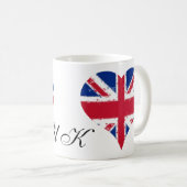 Mug I Heart UK Angleterre British Flag (Devant droit)