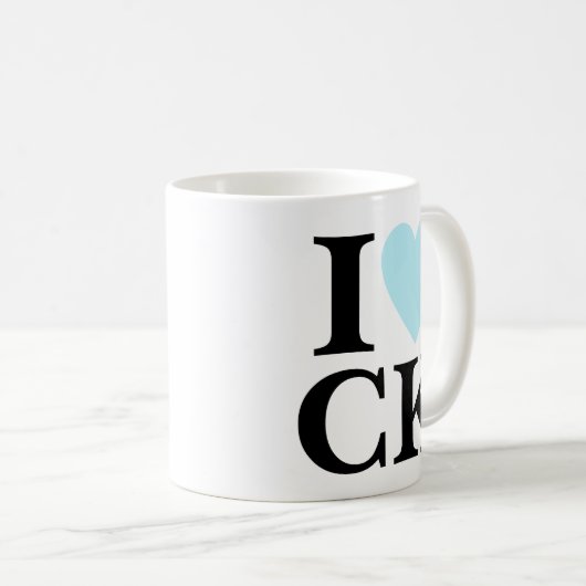 Mug I Heart Your | Fun Custom monogram (Devant droit)