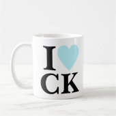 Mug I Heart Your | Fun Custom monogram (Gauche)