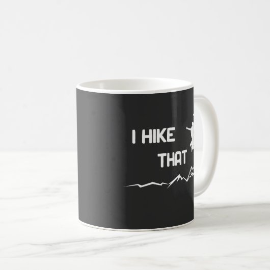 Mug I hike that — J'aime marcher dans un design graphi (Devant droit)