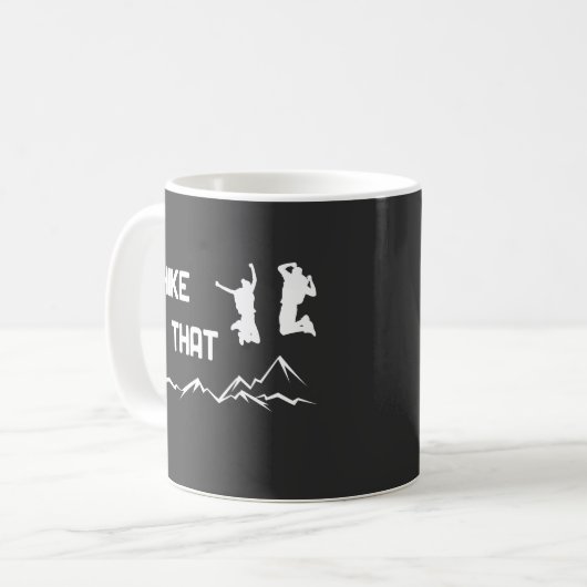 Mug I hike that — J'aime marcher dans un design graphi (Devant gauche)