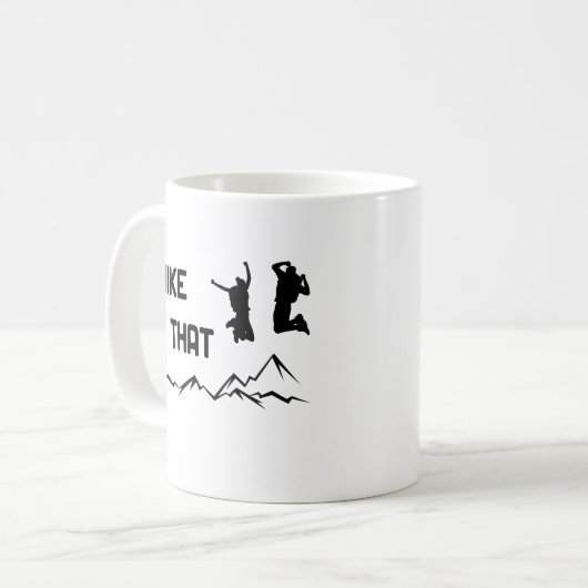 Mug I hike that — J'aime marcher dans un design graphi (Devant gauche)