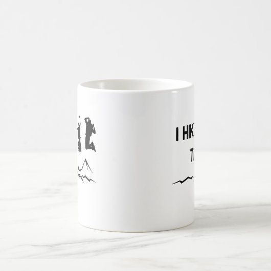 Mug I hike that — J'aime marcher dans un design graphi (Centre)