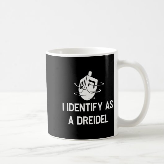 Mug I Identify As A Dreidel Funny Hanukkah Gelt Menora (Droite)