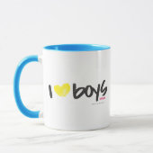 Mug I jaune de garçons de coeur (Gauche)
