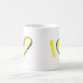 Mug I jaune de graffiti de coeur (Centre)