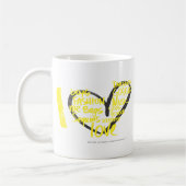 Mug I jaune de graffiti de coeur (Gauche)