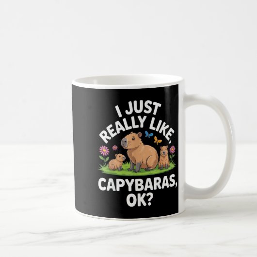 Mug I Just Really Like Capybaras Ok_ Animal Lover Funn (Droite)