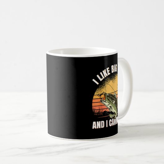 Mug I Like Big B And I Cannot Lie Fishing (Devant droit)