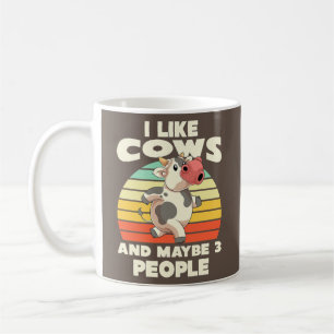 Mug I Like Cows And Maybe 3 People Funny Farm Animal