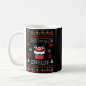 Mug I Like To Slide Inside Funny Santa Couple Matching (Gauche)