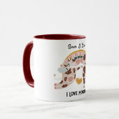 Mug I Looo Mooo Cute Cow Customisé Cadeau Lui (Devant gauche)