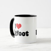 Mug I Lot Heart Bigfoot Sasquatch Yeti (Devant gauche)