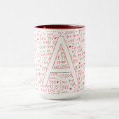 Mug I Love A You — Personalized Initial “A” Romantic D (Centre)
