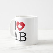 Mug I Love AB| I Heart Alberta Canada Personnalisé (Devant gauche)