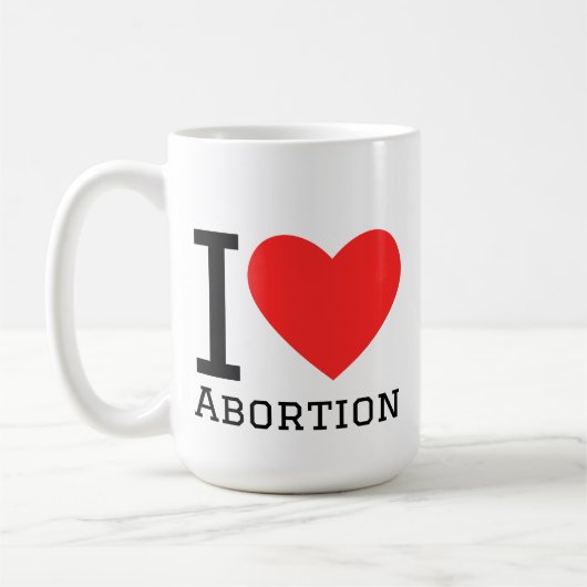 Mug I love abortion (Gauche)