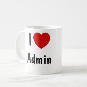 Mug I Love Admin (Devant gauche)