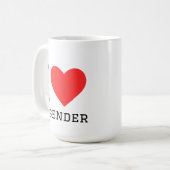 Mug I love agender (Devant gauche)