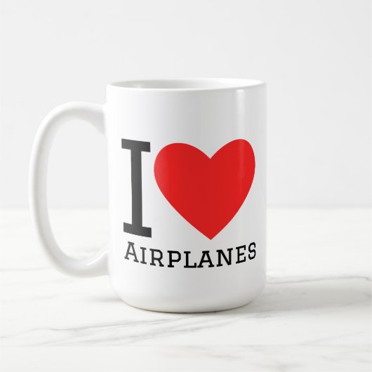 Mug I love airplanes (Gauche)