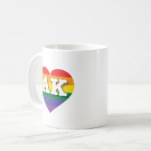 Mug I Love Alaska Rainbow Heart (Devant gauche)
