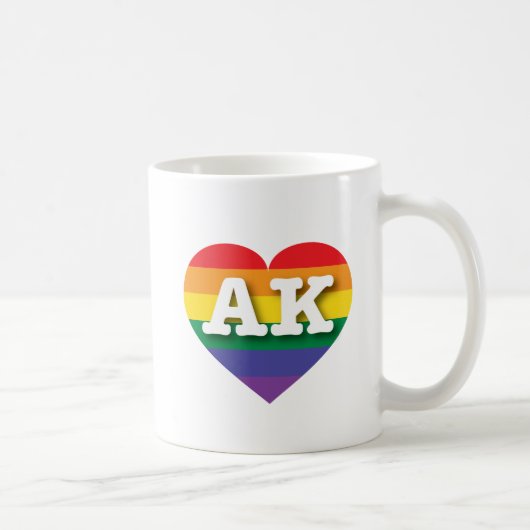 Mug I Love Alaska Rainbow Heart (Droite)