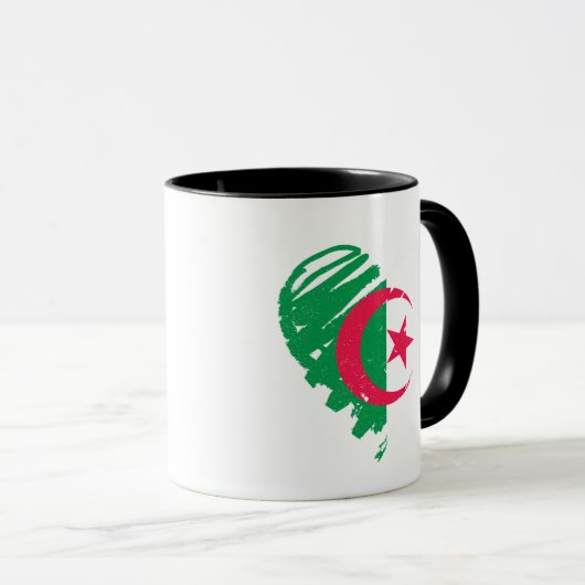 Mug I Love Algérie - Coeur du drapeau algérien (Devant droit)